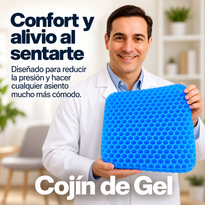 Cojín de gel azul para asiento Menos dolor al sentarte